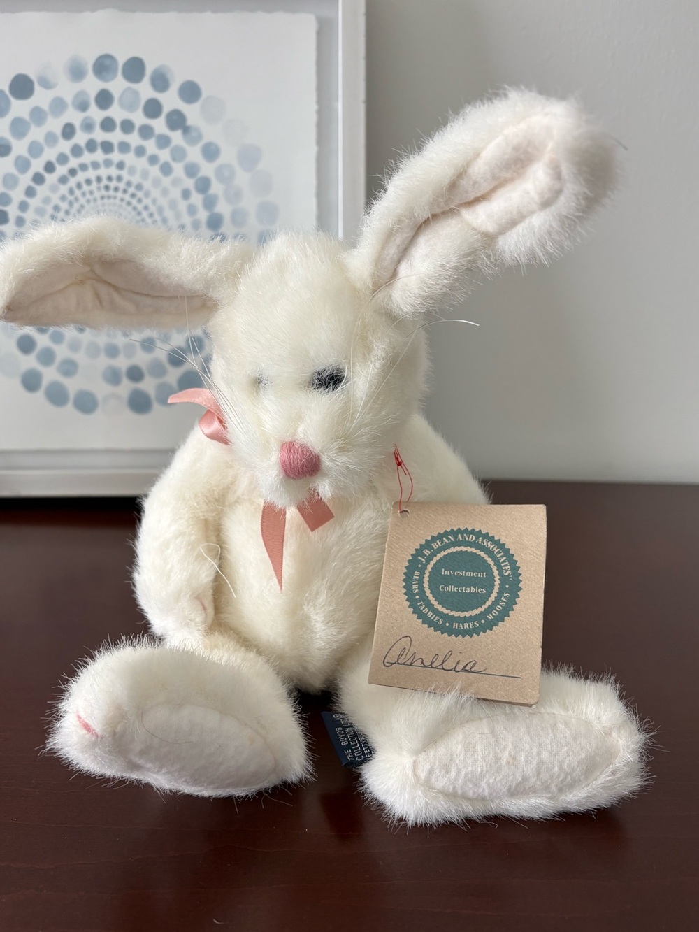 VTG Boyd’s bear BUNNY RABBIT “Amelia” -  New with Tag - White - 11" High.